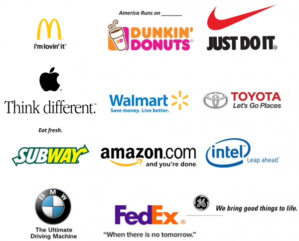 famous slogans and logos